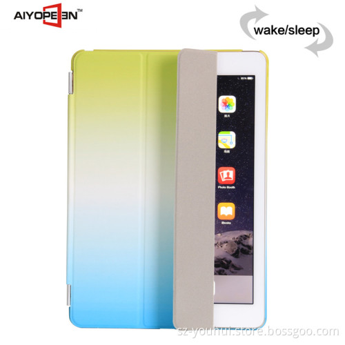 Hot selling fashion rainbow case Automatically wake up smart cover tablet for ipad air2